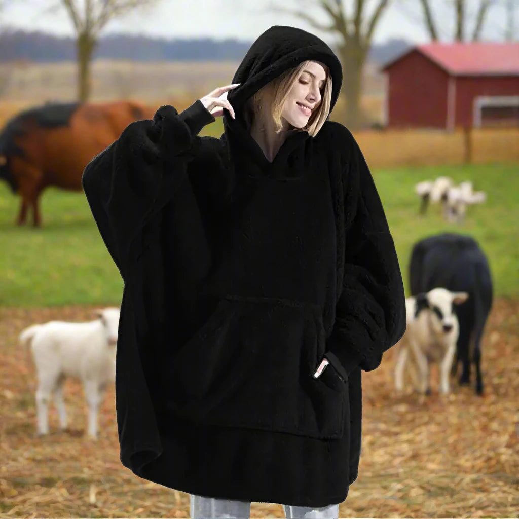 Cozy Hoodie : Oversized Fleece Blanket Hoodie