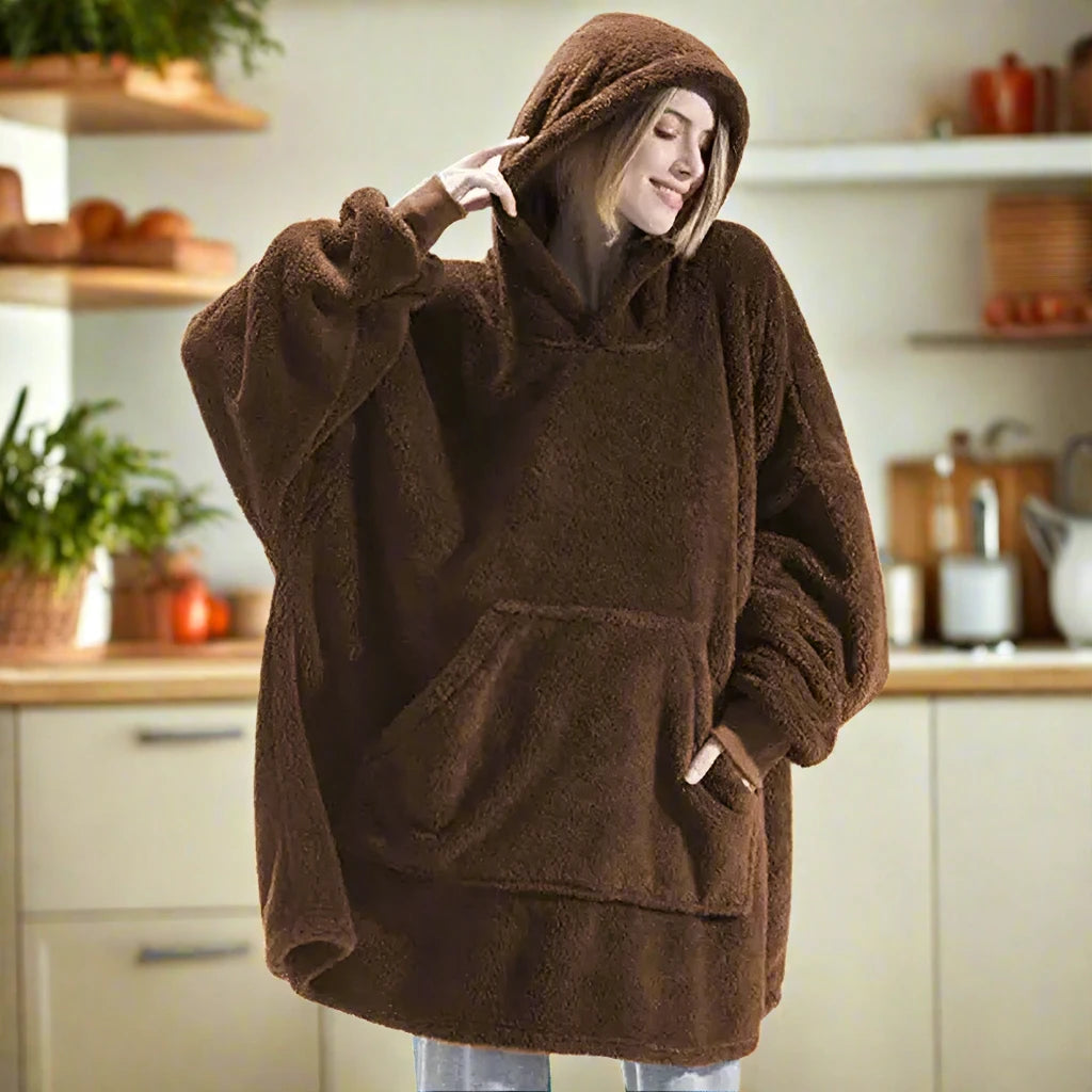 Cozy Hoodie : Oversized Fleece Blanket Hoodie