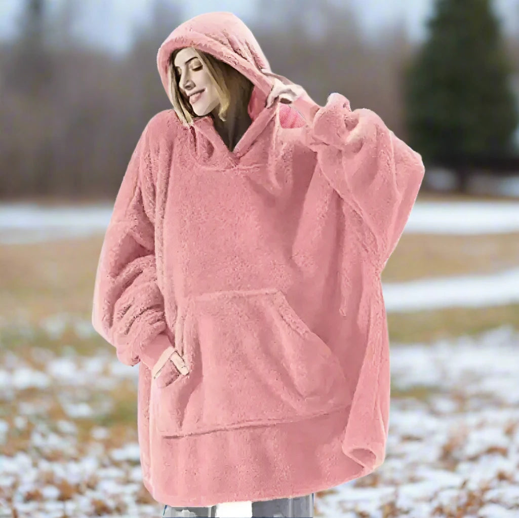 Cozy Hoodie : Oversized Fleece Blanket Hoodie