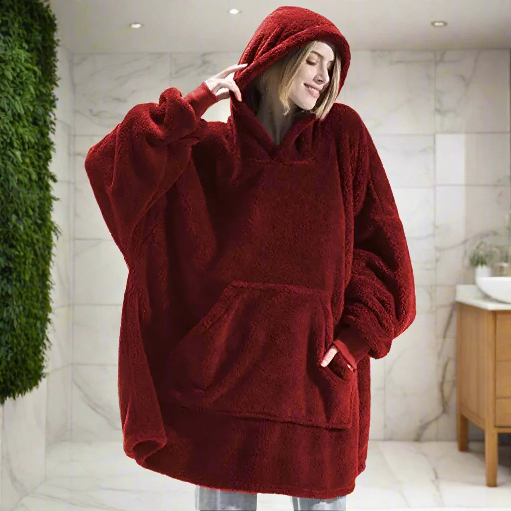 Cozy Hoodie : Oversized Fleece Blanket Hoodie