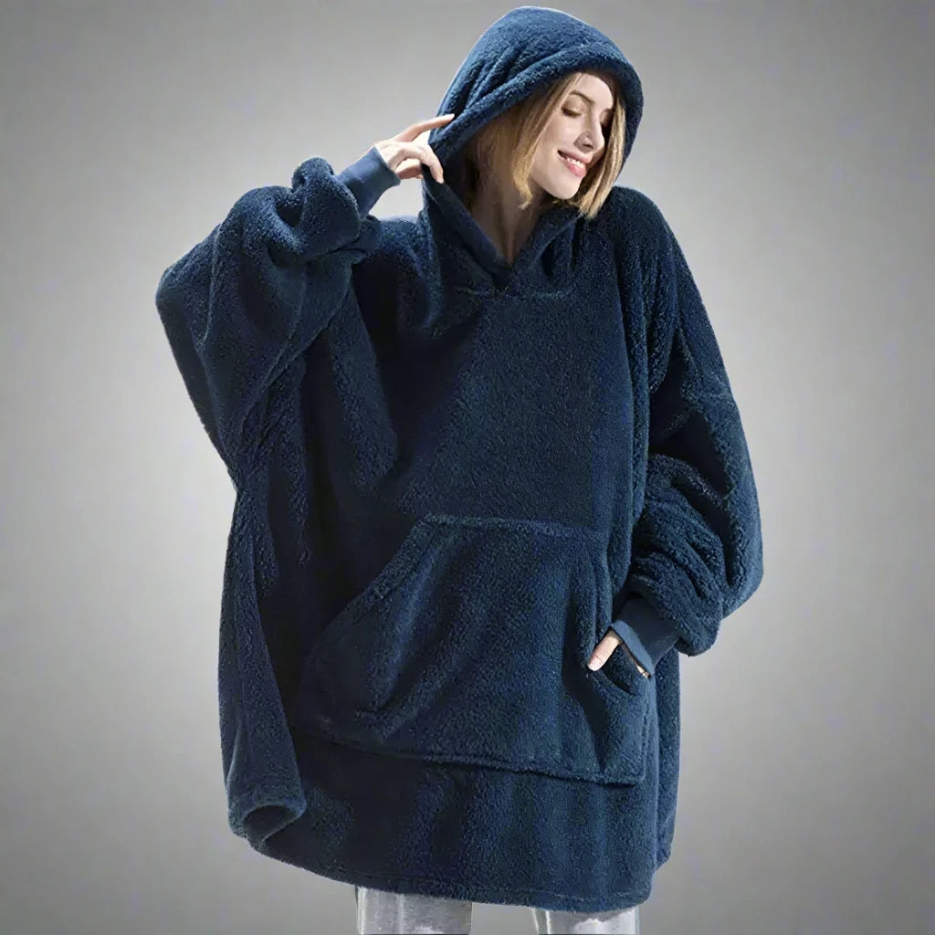 Cozy Hoodie : Oversized Fleece Blanket Hoodie